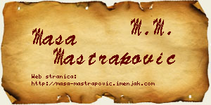 Maša Maštrapović vizit kartica